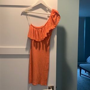 Orange Arden B One Shoulder Dress